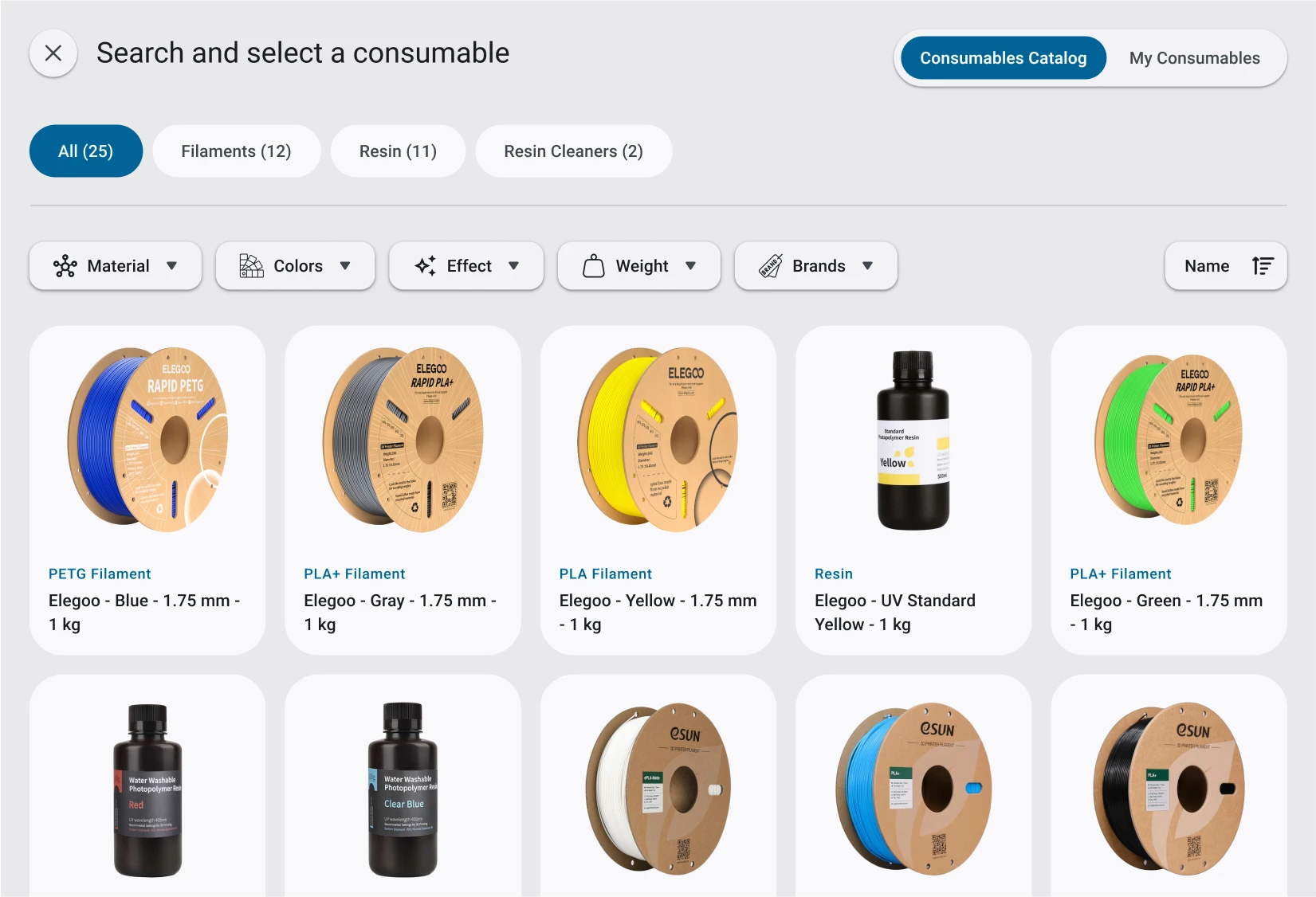 Add your consumables illustration: product catalog or custom creation