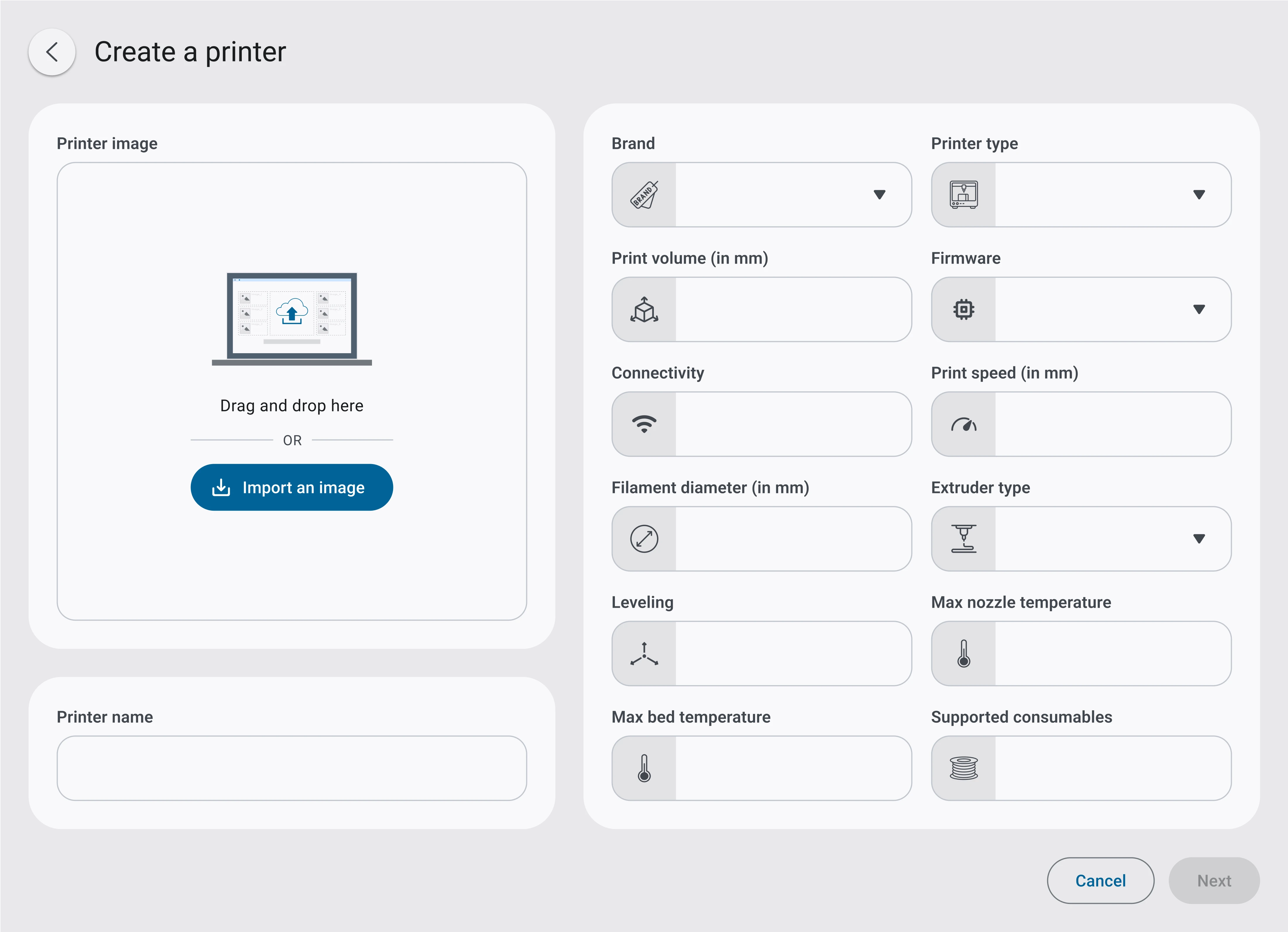 Illustration: create a custom printer