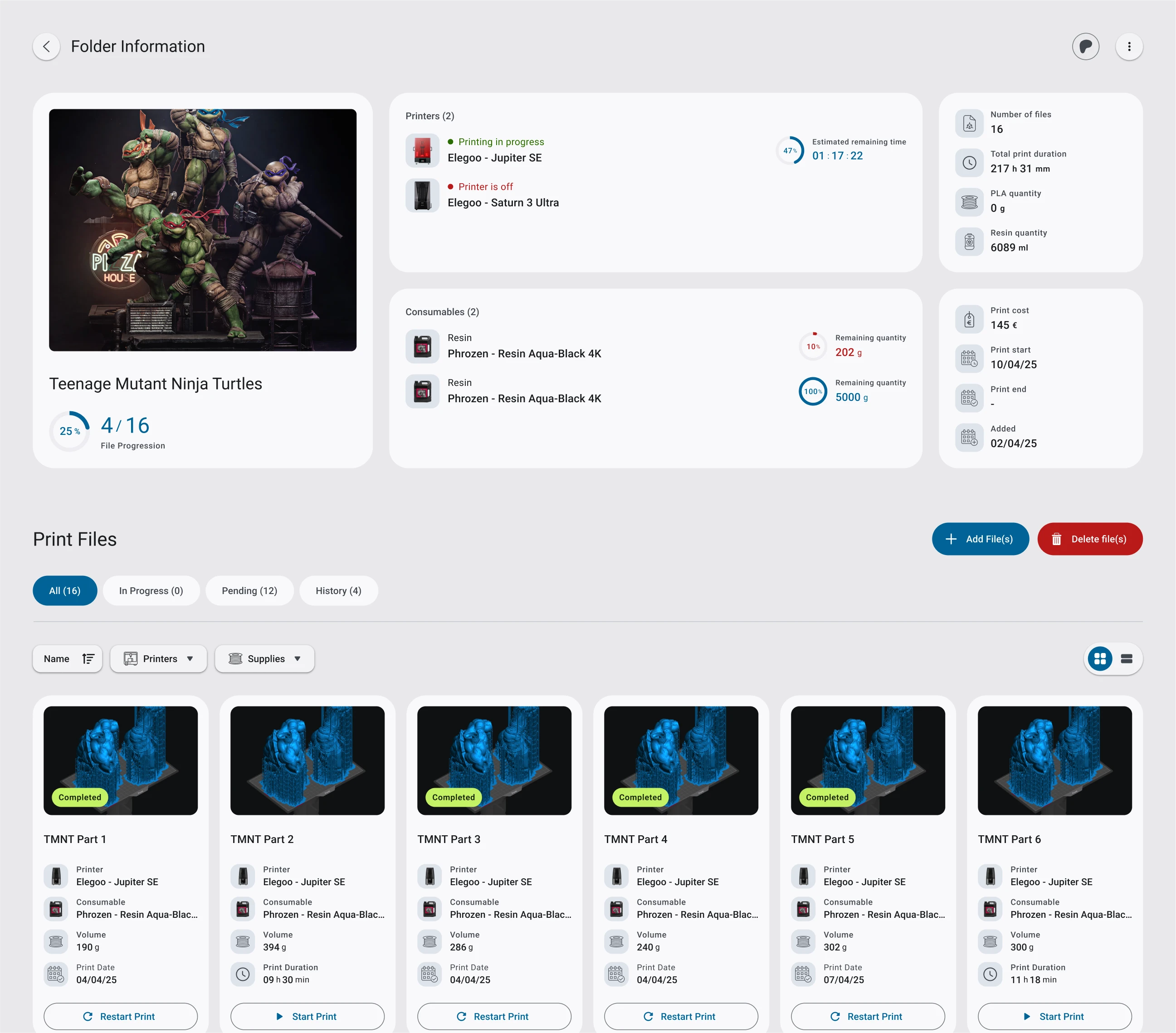 Illustration: total control over your projects thanks to folders
